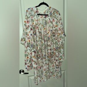 Kimono Cardigan Loose Cover Up Casual Summer Floral OSFM